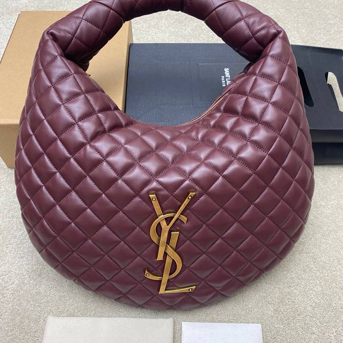 SAINT LAURENT 858160 ラムレザー レッド、ゴールド ハンドバッグ イカール 47x35x15cm サイズ:47x35x15cm