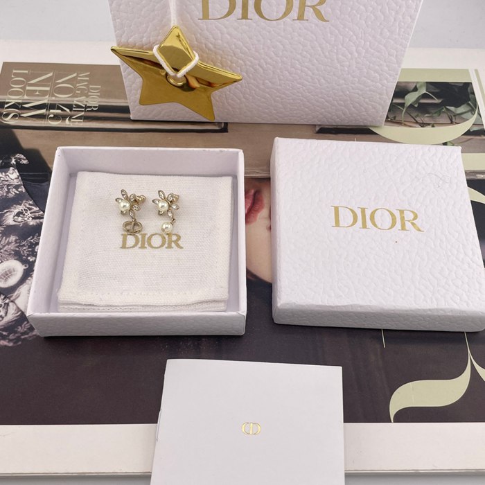 ディオール スタイル ピアス フラワー パール