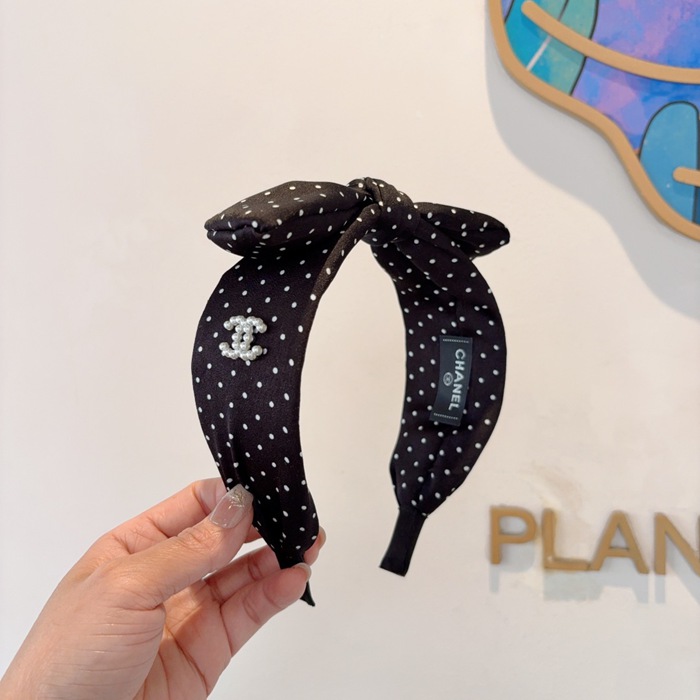 シャネル スタイル ヘアバンド ドット