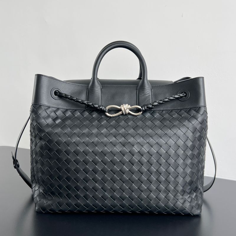 BOTTEGA VENETA アンディアモ キャンバス×レザー トート ユニセックス 43×39×20cm