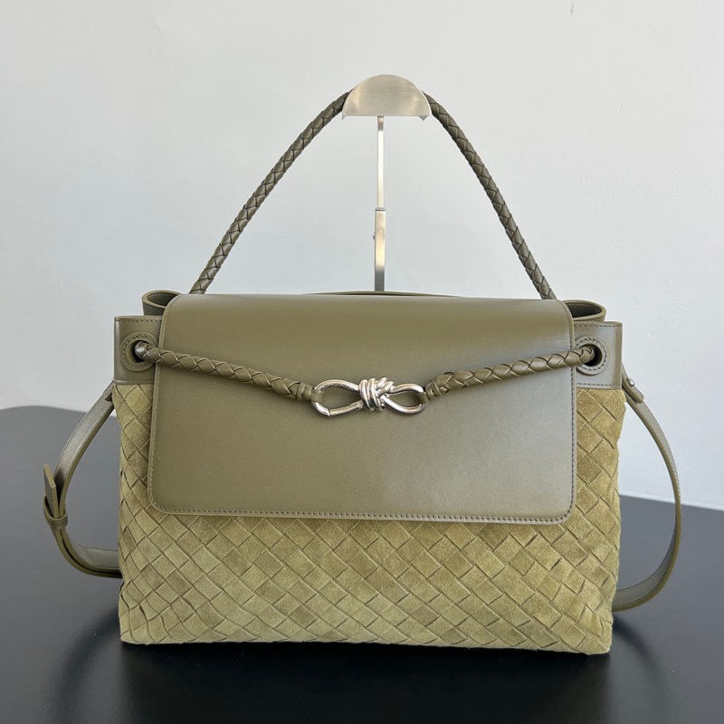 BOTTEGA VENETA アンディアモ スエード×レザー トートバッグ メンズ 37×26×13cm