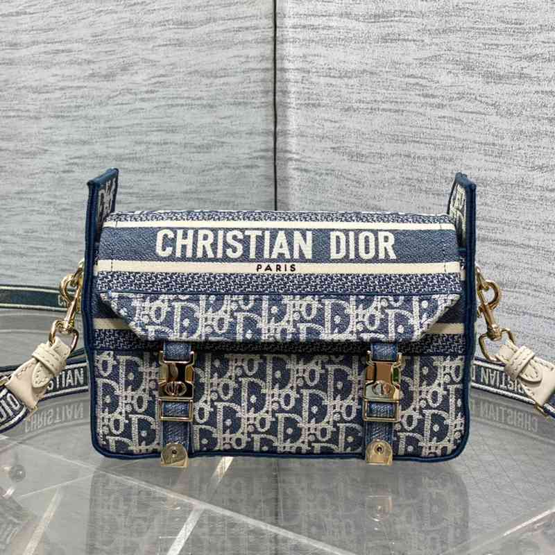 DIOR サドル メッセンジャーバッグ ラフィア ユニセックス 23×15×8cm