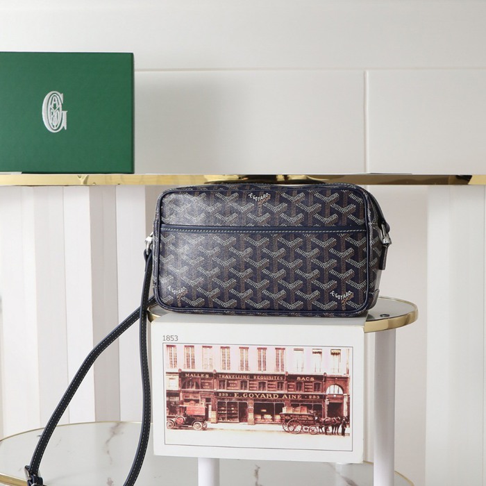 GOYARD カメラバッグ カーフレザー メンズ 22.5×13×7cm