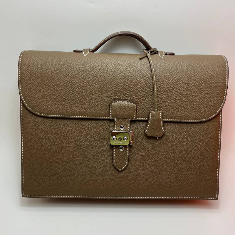 HERMES サックアデペッシュ ブリーフケース メンズ 39×28×9cm