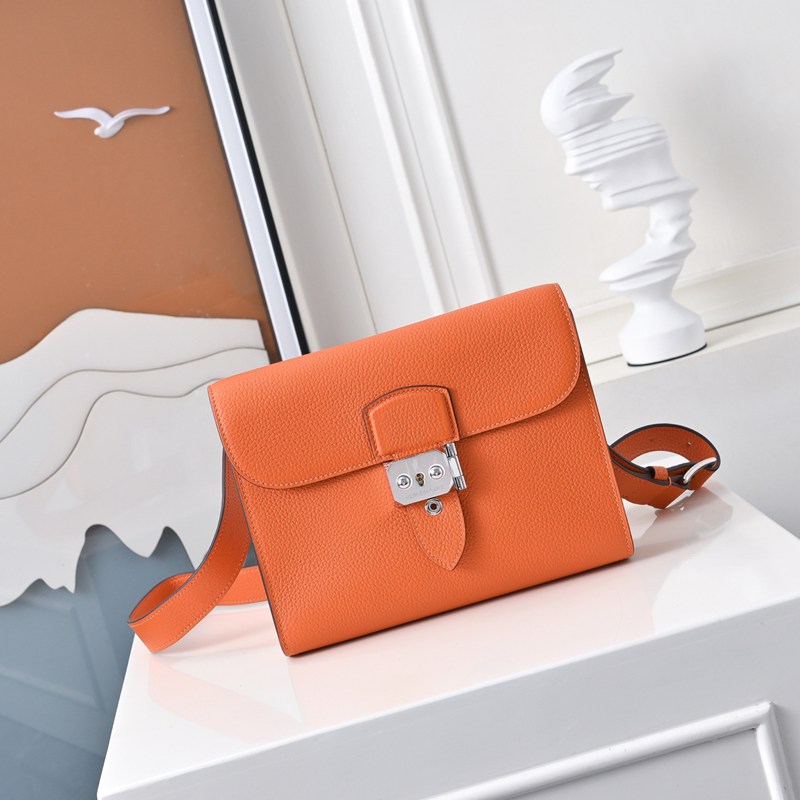 HERMES サックアデペッシュ 21 カラーブロック トートバッグ ユニセックス 21×17×4cm