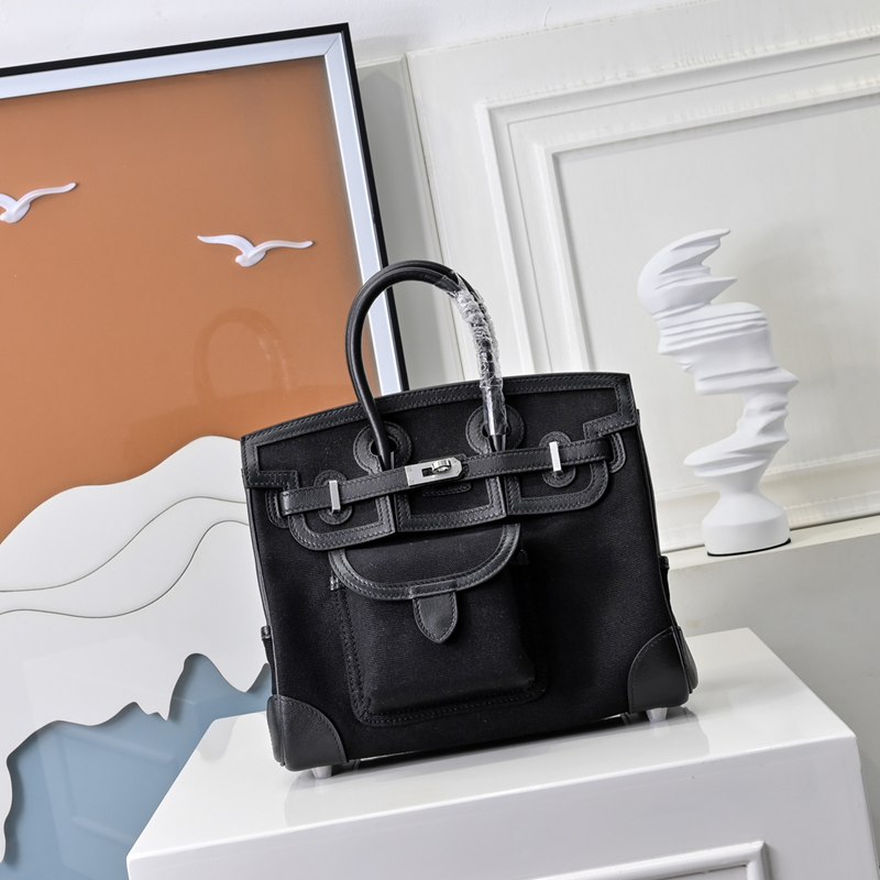 HERMES バーキン 25 カーゴ キャンバス×スウィフト レディース 25×20×13cm