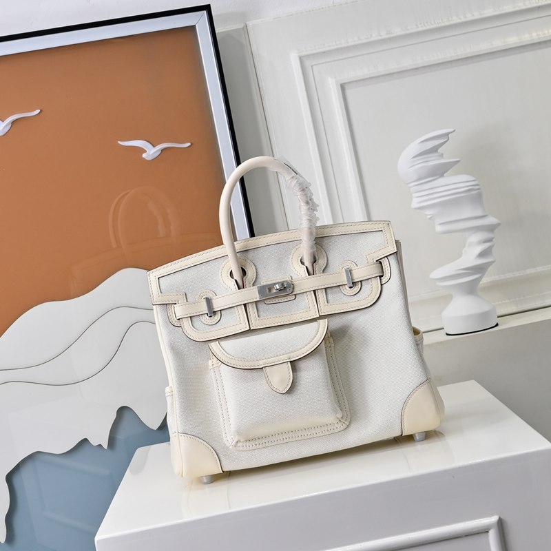 HERMES バーキン 25 カーゴ キャンバス×スウィフト レディース 25×20×13cm