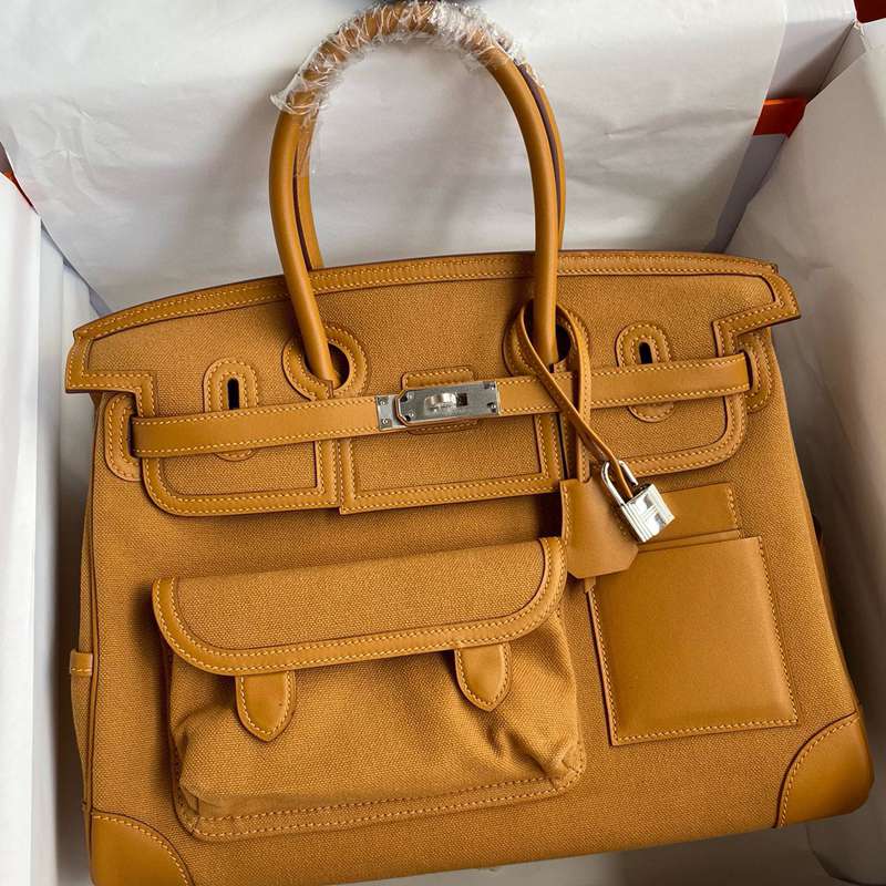 HERMES バーキン 25 カーゴ キャンバス×スウィフト レディース 25×20×13cm