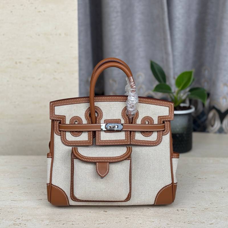 HERMES バーキン 25 カーゴ キャンバス×スウィフト レディース 25×20×13cm