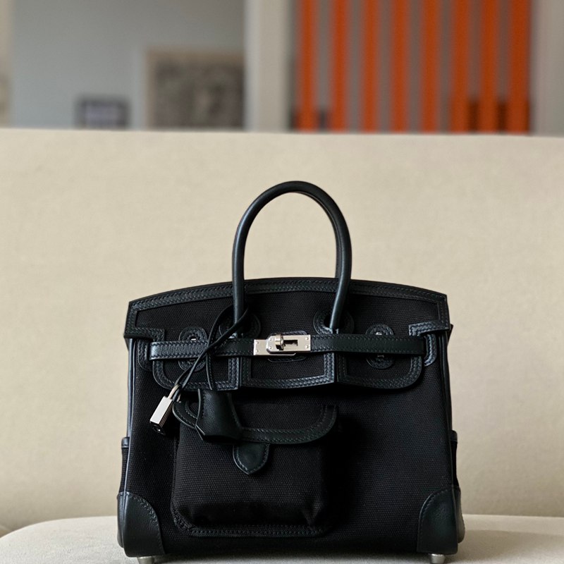 HERMES バーキン 25 カーゴ キャンバス×スウィフト レディース 25×20×13cm