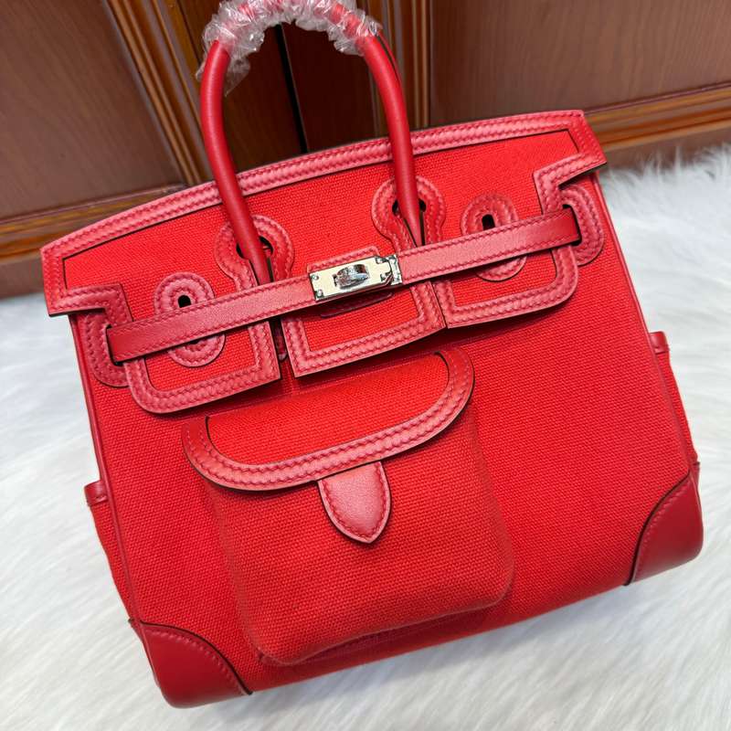 HERMES バーキン 25 カーゴ キャンバス×スウィフト レディース 25×20×13cm