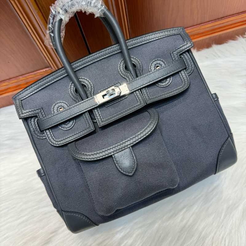 HERMES バーキン 25 カーゴ キャンバス×スウィフト レディース 25×20×13cm