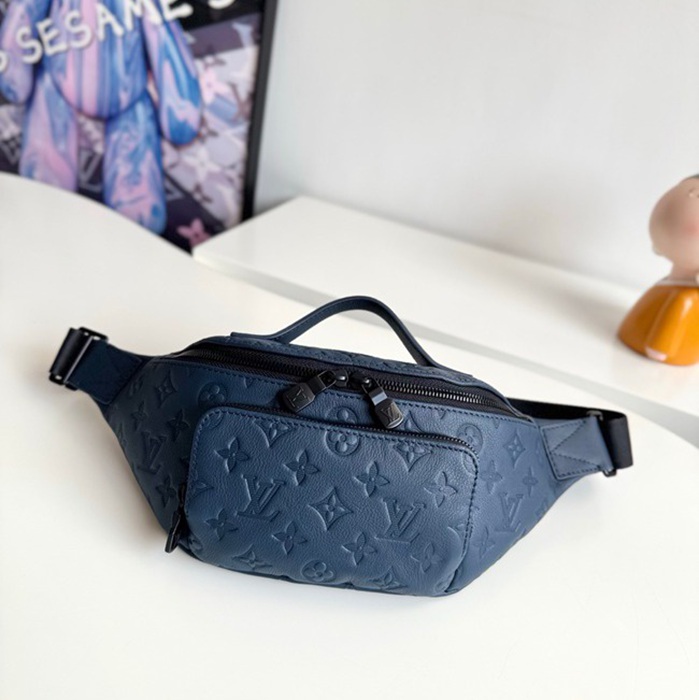 LOUIS VUITTON ラッシュ ウエストバッグ モノグラムシャドウ レザー メンズ 30×15×8cm