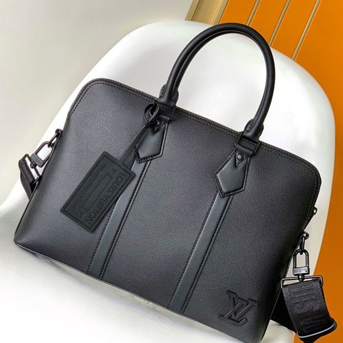 LOUIS VUITTON ブリーフケース LVアエログラム レザー メンズ 39×29×7cm