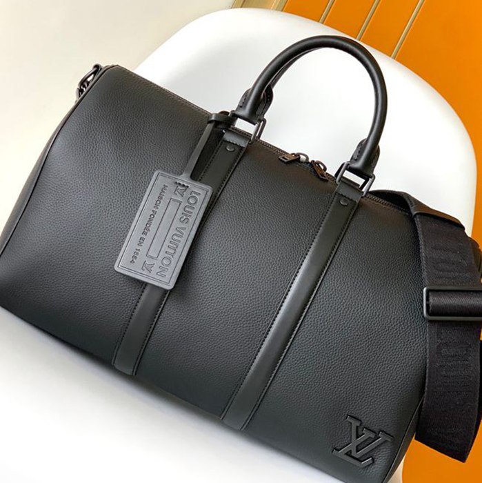 LOUIS VUITTON キープオール バンドリエール 40 LVアエログラム レザー メンズ 42×26×20cm