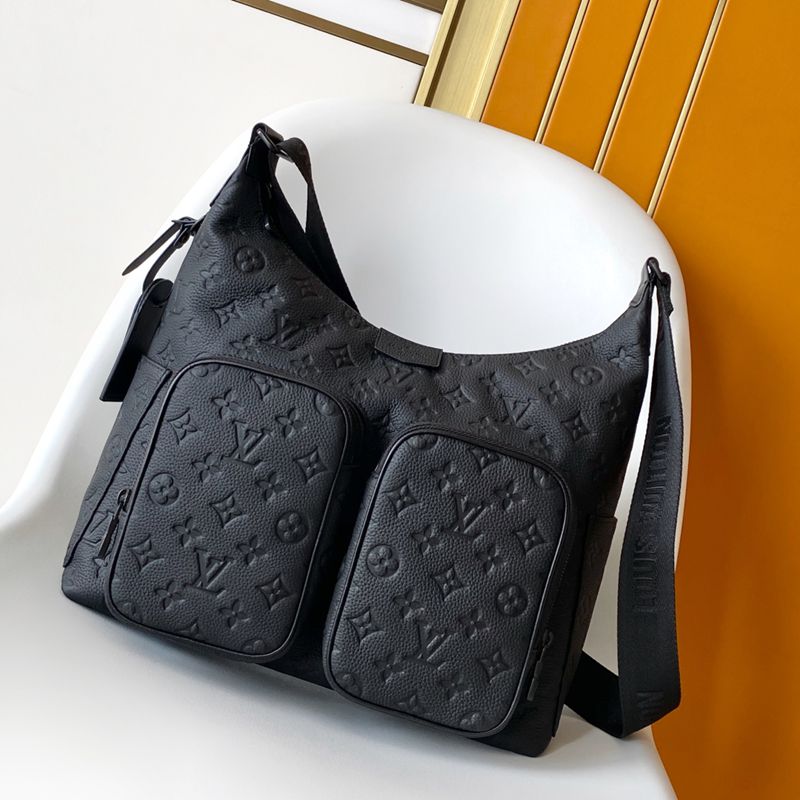 LOUIS VUITTON ホーボー カーゴ モノグラムシャドウ レザー メンズ 34.5×27×19.7cm