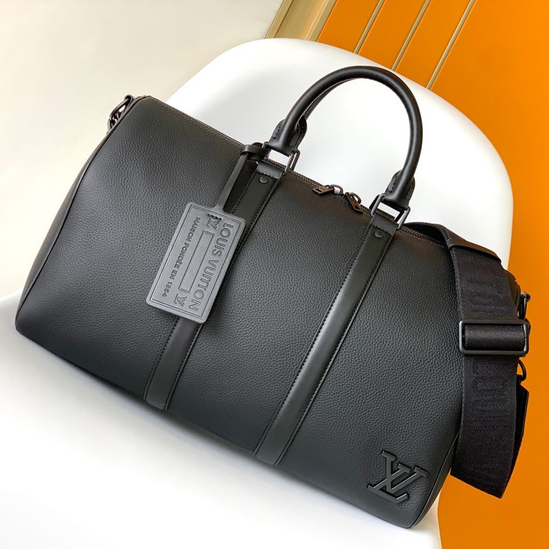 LOUIS VUITTON キープオール バンドリエール 40 LVアエログラム レザー メンズ 42×26×20cm