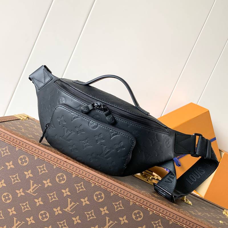 LOUIS VUITTON ラッシュ ウエストバッグ モノグラムシャドウ カーフレザー メンズ 30×15×8cm