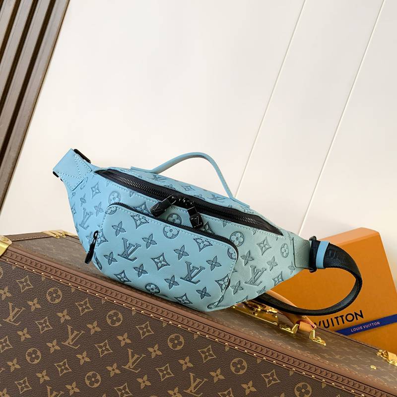 LOUIS VUITTON ラッシュ ウエストバッグ モノグラムシャドウ レザー メンズ 30×15×8cm