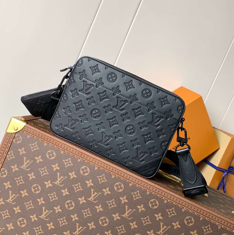 LOUIS VUITTON デュオ メッセンジャーバッグ モノグラムシャドウ メンズ 26×18.5×5cm