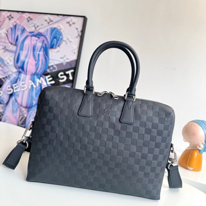 LOUIS VUITTON ポルトドキュマンジュール ブリーフケース ダミエインフィニ メンズ 37×28×6cm
