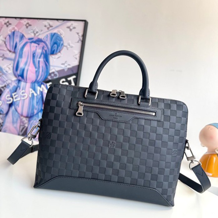LOUIS VUITTON アベニュー ソフト ブリーフケース ダミエインフィニ メンズ 38×28×10cm