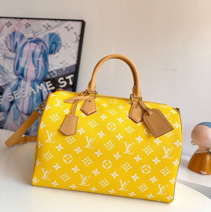 LOUIS VUITTON スピーディ P9 バンドリエール 40 モノグラムレザー メンズ 40×26×23cm
