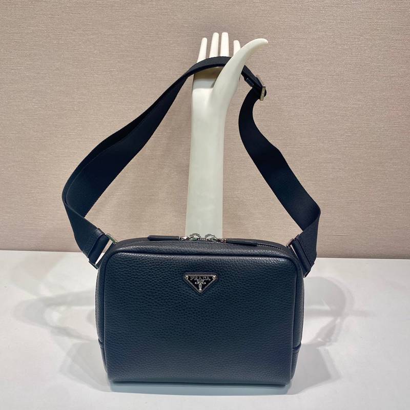 PRADA ウエストバッグ ディアスキン レザー メンズ 24×16.5×7cm