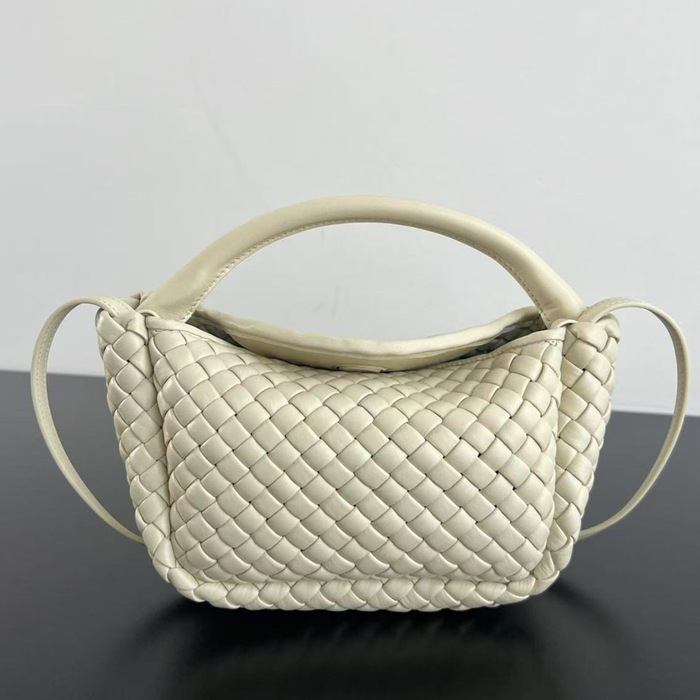 BV ショルダーバッグ レザー ハンドバッグ コブル 23×11×8cm