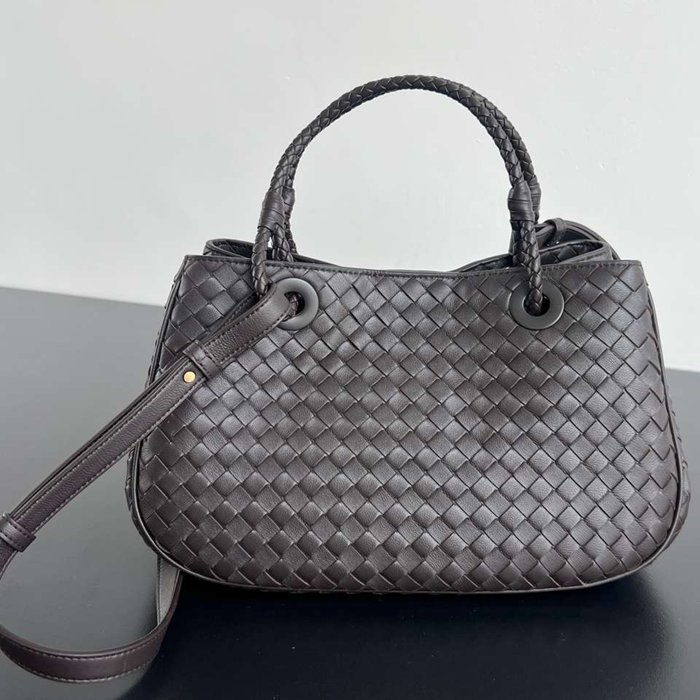 BV トートバッグ レザー ハンドバッグ バスケット 31×18.5×16cm