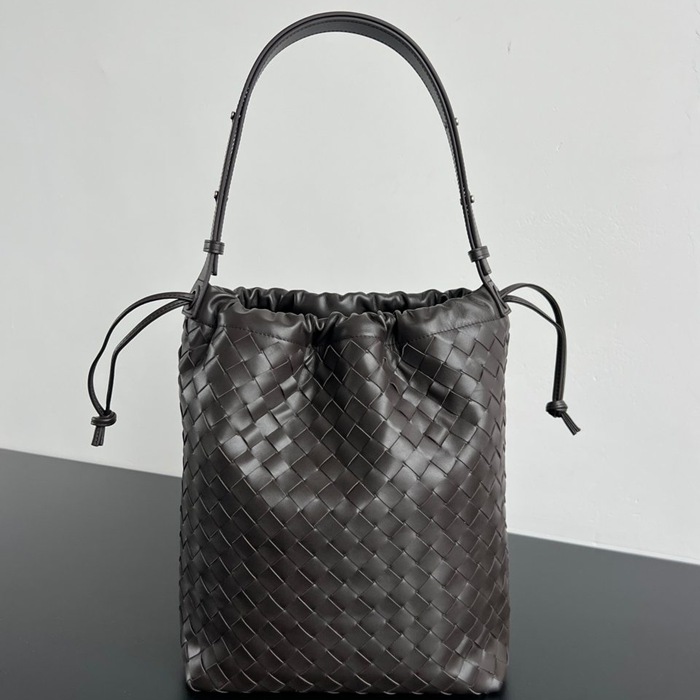 BV ショルダーバッグ レザー ハンドバッグ バケツ 33×24×14cm