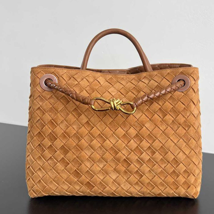 BV ショルダーバッグ スエード ハンドバッグ アンディアーモ 32×25×11cm