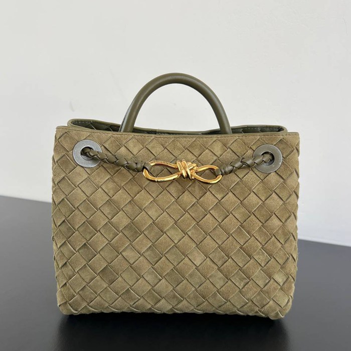 BV ショルダーバッグ スエード ハンドバッグ アンディアーモ 25×22×10.5cm