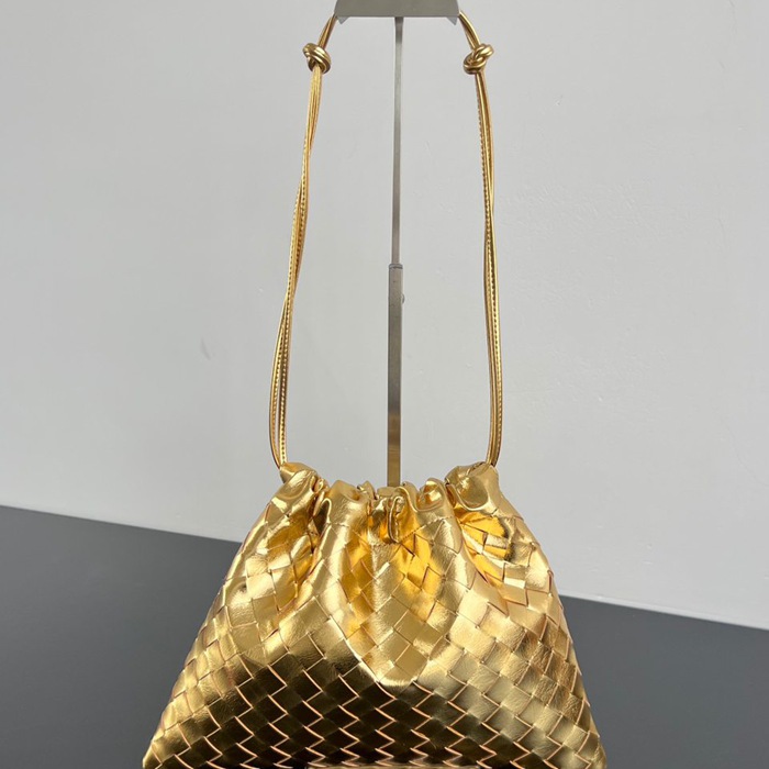 BV トートバッグ レザー ショルダーバッグ 抽繩 ダストバッグ 32×23×cm