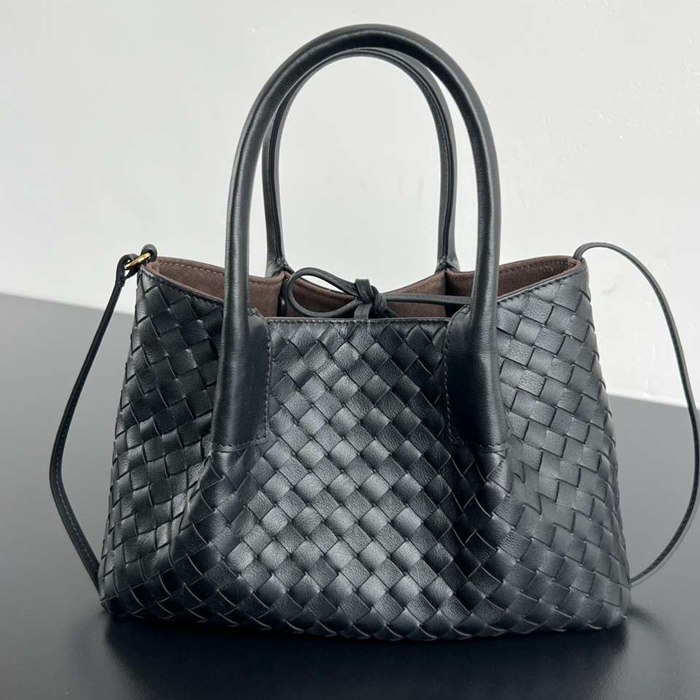 BV トートバッグ レザー ハンドバッグ 編み込み 15×24×12cm