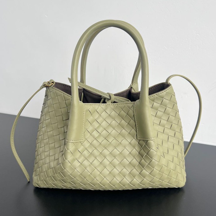 BV トートバッグ レザー ハンドバッグ 編み込み 15×24×12cm