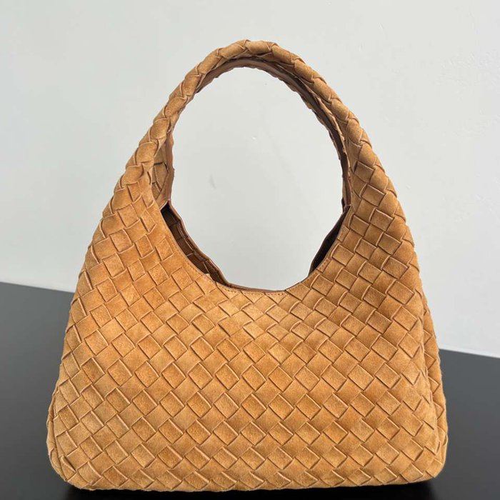 BV ショルダーバッグ スエード ハンドバッグ カンパーナ 33×20×16.5cm