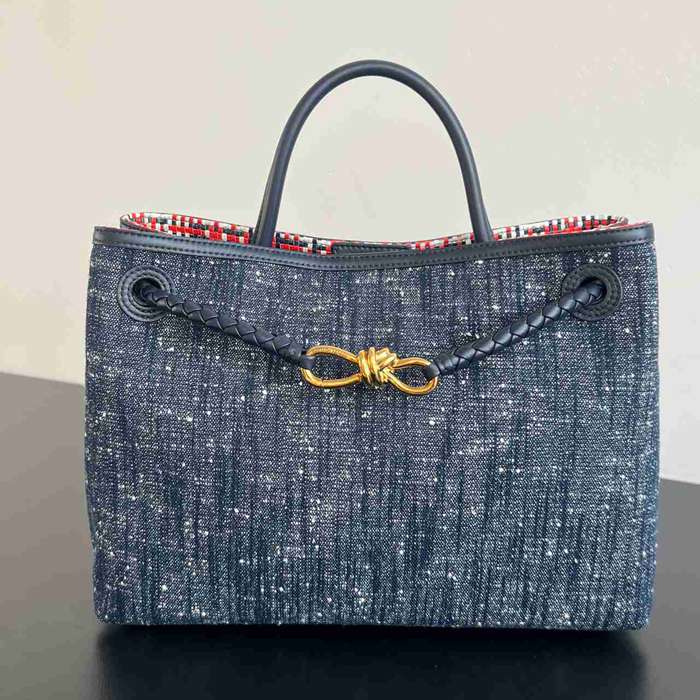 BV ショルダーバッグ デニム ハンドバッグ アンディアーモ 35×25×11cm