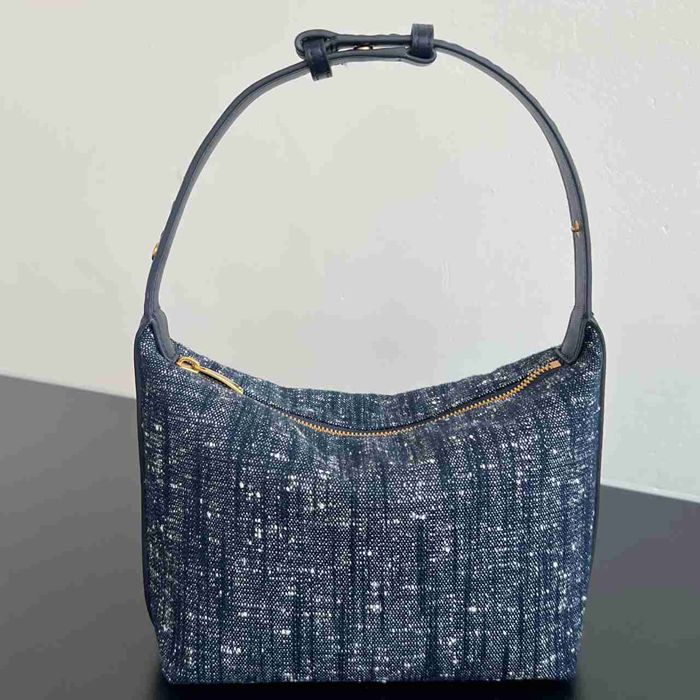 BV ショルダーバッグ デニム ハンドバッグ ウォレス 20×13×9cm