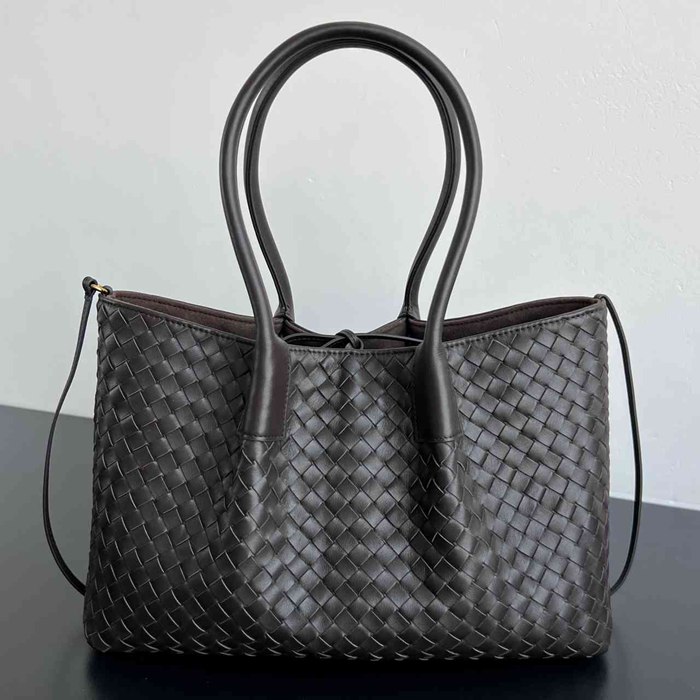 BV トートバッグ レザー ハンドバッグ 編み込み 34×20×14cm