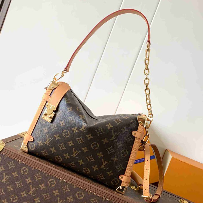 LV ショルダーバッグ ハンドバッグ サイドトランク 30×20×10cm