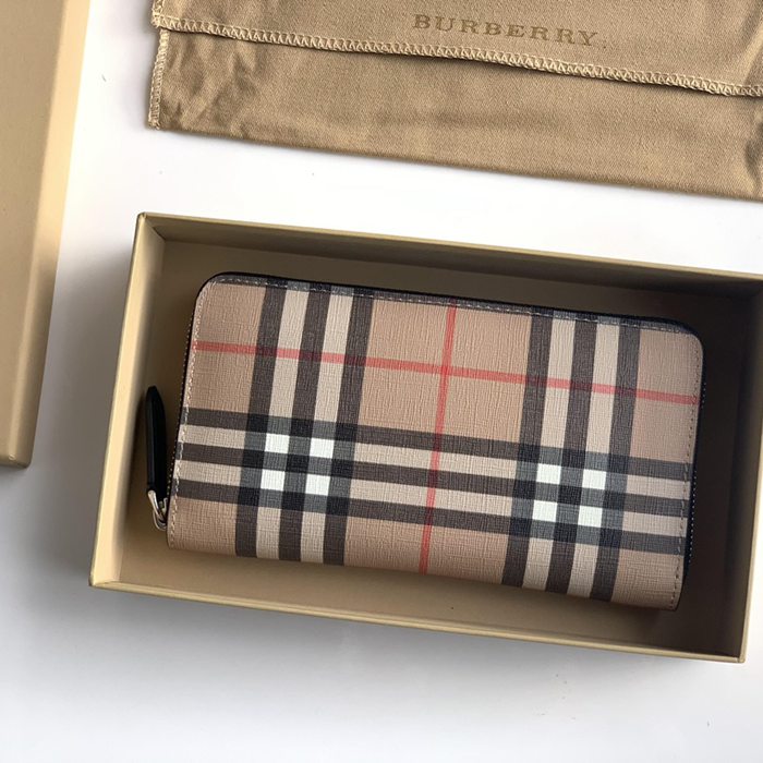 BURBERRY ヴィンテージチェック ジッピーウォレット メンズ 19×10×2.5cm
