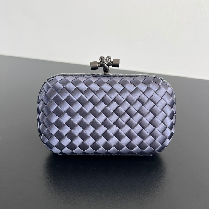 BOTTEGA VENETA ノット シルク編み スネークスキン クラッチ レディース 16×10×5cm