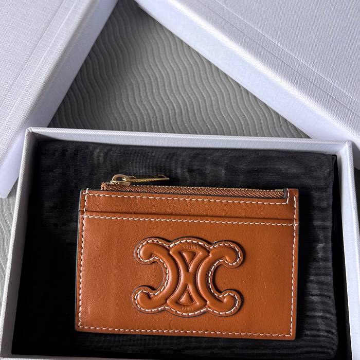 CELINE ジッピーカードケース カーフレザー レディース 11×7.5×2cm