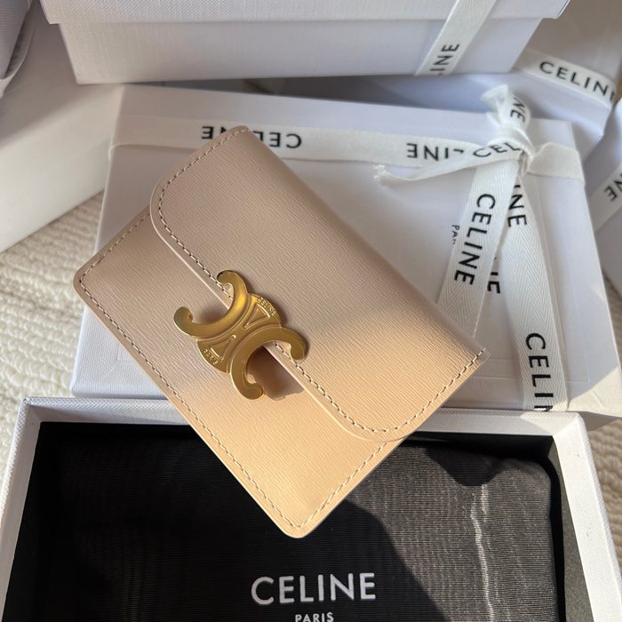 CELINE トリオンフ カードケース カーフレザー レディース 10.5×7×1cm