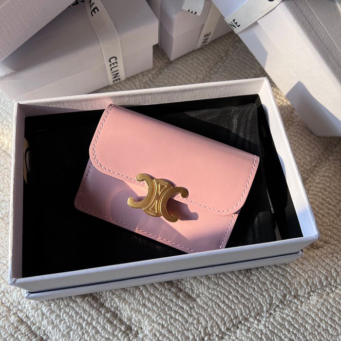 CELINE トリオンフ カードケース カーフレザー レディース 10.5×7×1cm