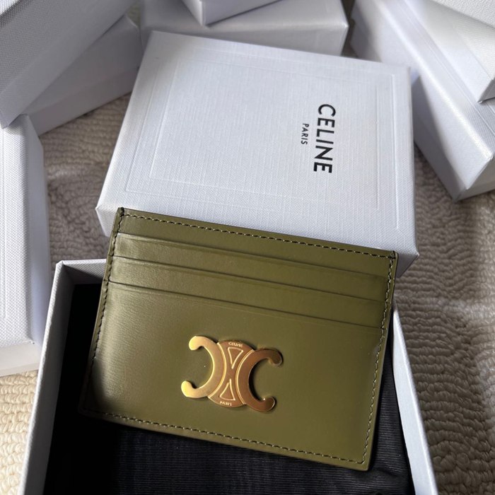 CELINE トリオンフ カードケース カーフレザー レディース 11×8cm