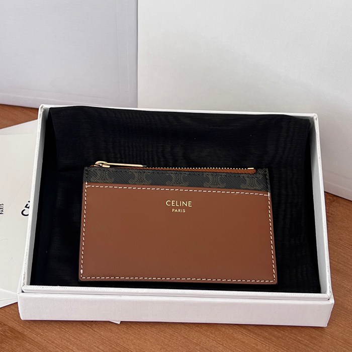 CELINE ジッピーカードケース トリオンフ キャンバス レディース 7.5×11.5cm