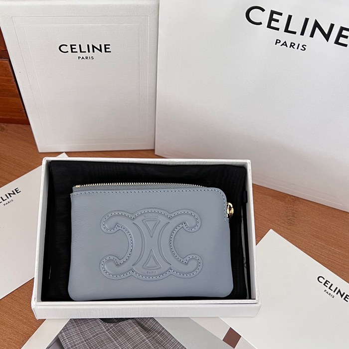 CELINE トリオンフ コインケース カーフレザー レディース 13×9×1cm