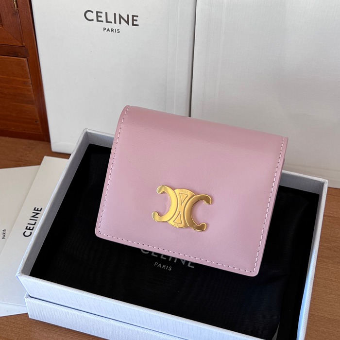 CELINE トリオンフ 名刺入れ カーフレザー レディース 10.5×8×3.5cm